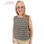 Blue Seven top zwart dessin 180299 Blue Seven top zwart dessin 180299